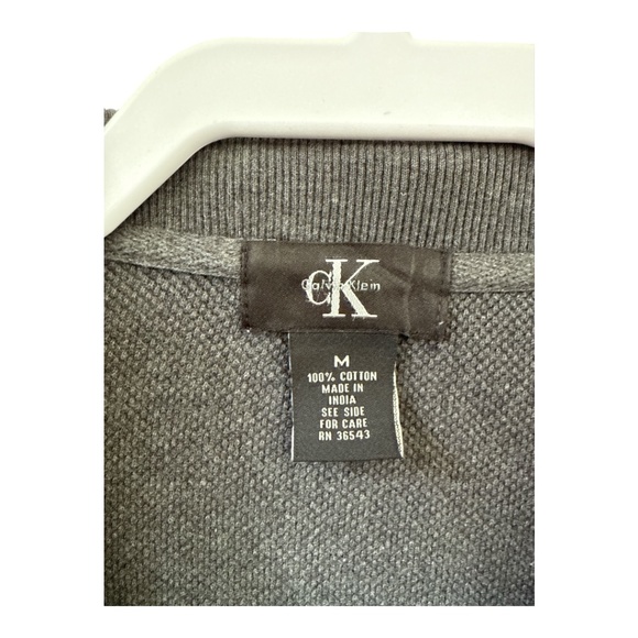 Calvin Klein Men Jacket Gray Medium Zip Up with Pockets Preppy - Picture 3 of 7